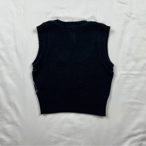 Vintage Charlotte Russe Cropped Argyle Sweater Vest - Picture 5 of 6